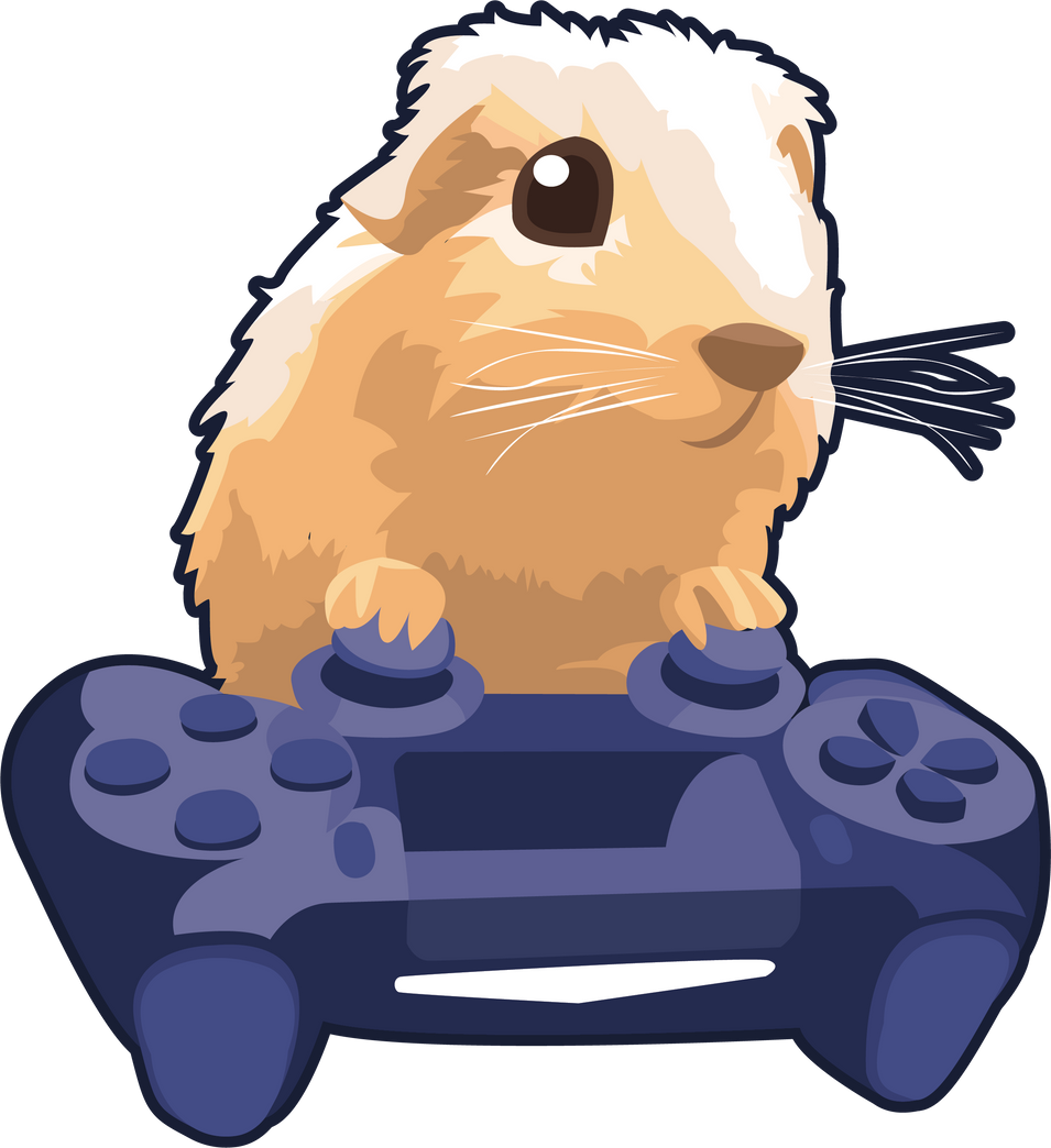 Hamster with Video Game Controller